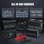 Автоматичний зарядний пристрій для акумулятора HTRC P20 20A 12-24V - Зображення 2