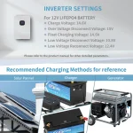 Акумулятор Kepworth LiFePO4 12V 100Ah 1280W 352mm із зарядним пристроєм (літій залізо фосфатний АКБ з BMS) - Зображення 3