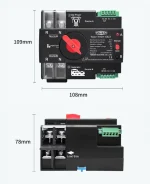 Автоматичний перемикач вводу резерву (АВР) TOMZN TOQ7-125/2P 125A 2P (1 фаза) - Зображення 2