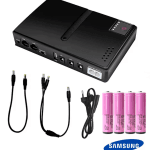 ДБЖ (Mini UPS) DC1018L для роутеров та інтернету 18650 4шт |  5В, 9В, 12В, АКБ  Samsung 18650 4шт