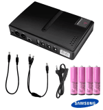 ДБЖ (Mini UPS) DC1018L для роутеров та інтернету 18650 4шт |  5В, 9В, 12В, АКБ  Samsung 18650 4шт